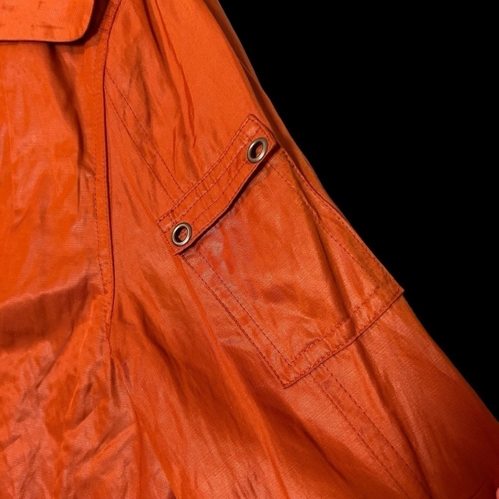 Chico’s Simple Sport Anna In Tiger Lily Orange Color Utility Style Jacket - Picture 4 of 16